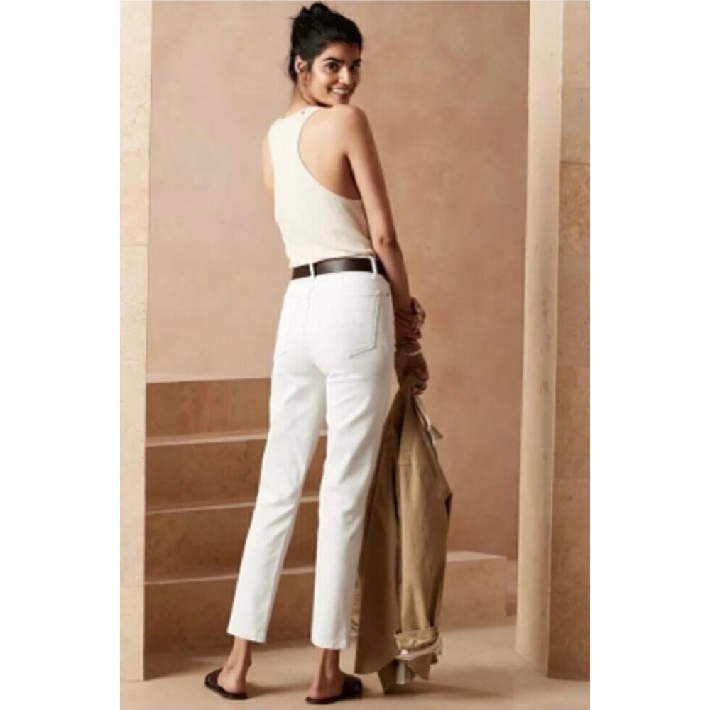 NWT Banana Republic Ultra High Rise Slim Straight Jeans White Women Size 28 - Picture 11 of 11